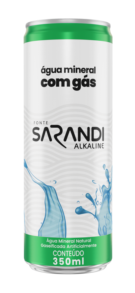Água Mineral Sarandi Alkaline Lata 350 ml CG