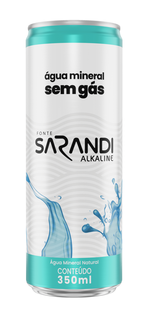 Água Mineral Sarandi Alkaline Lata 350 ml SG